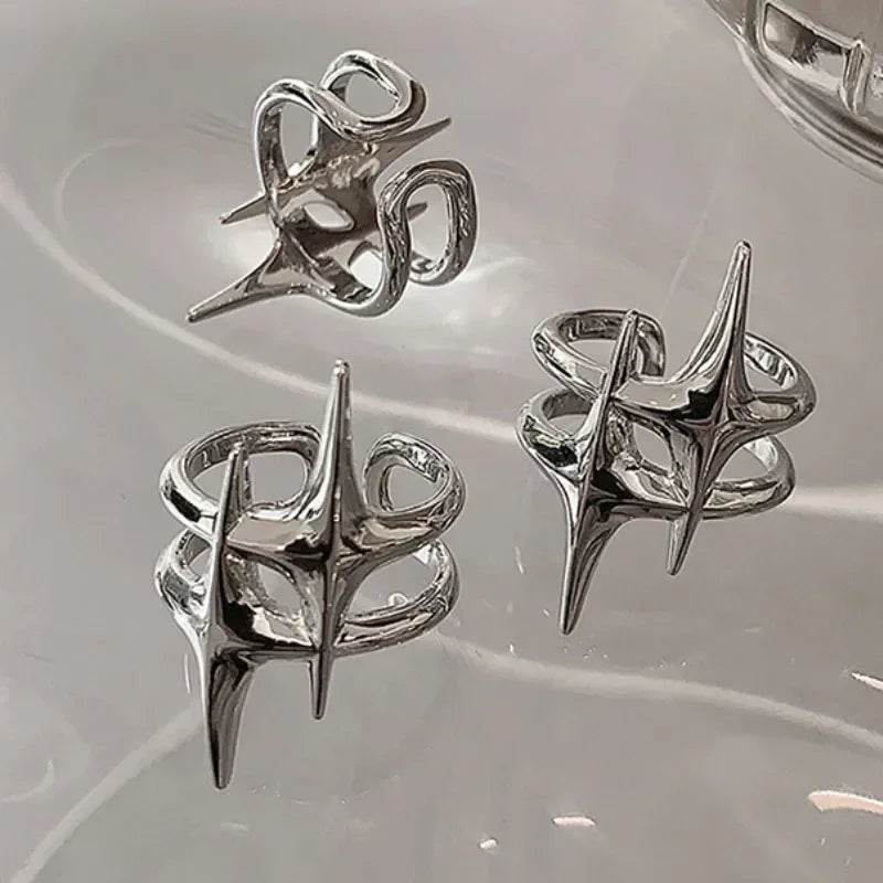 Midnight Groove Star Rings