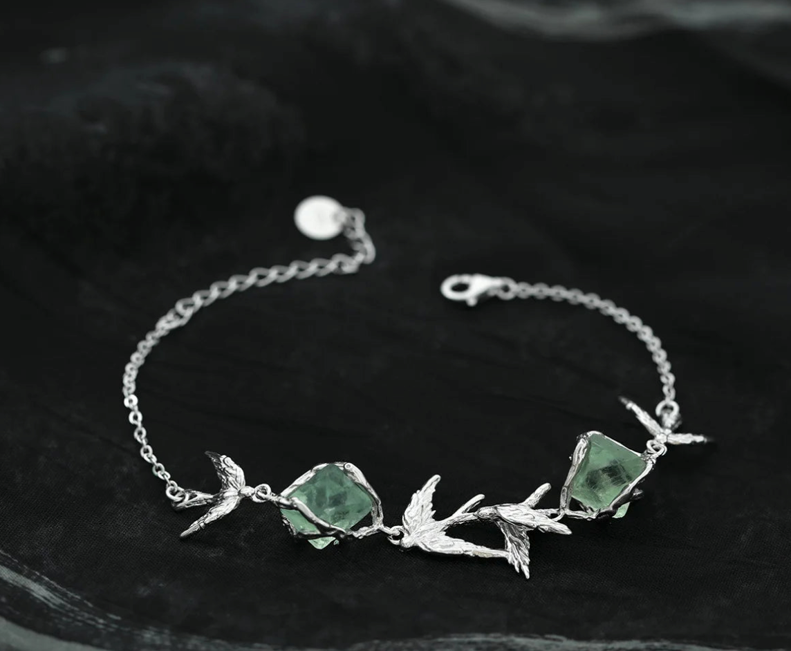 Forest Night Leaf Bracelet