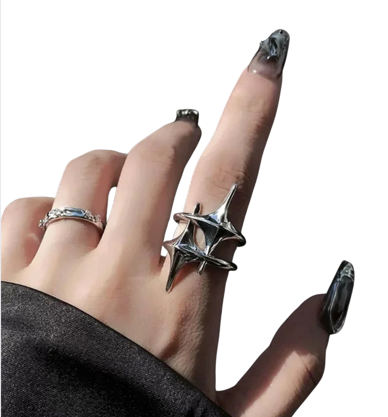 Midnight Groove Star Rings