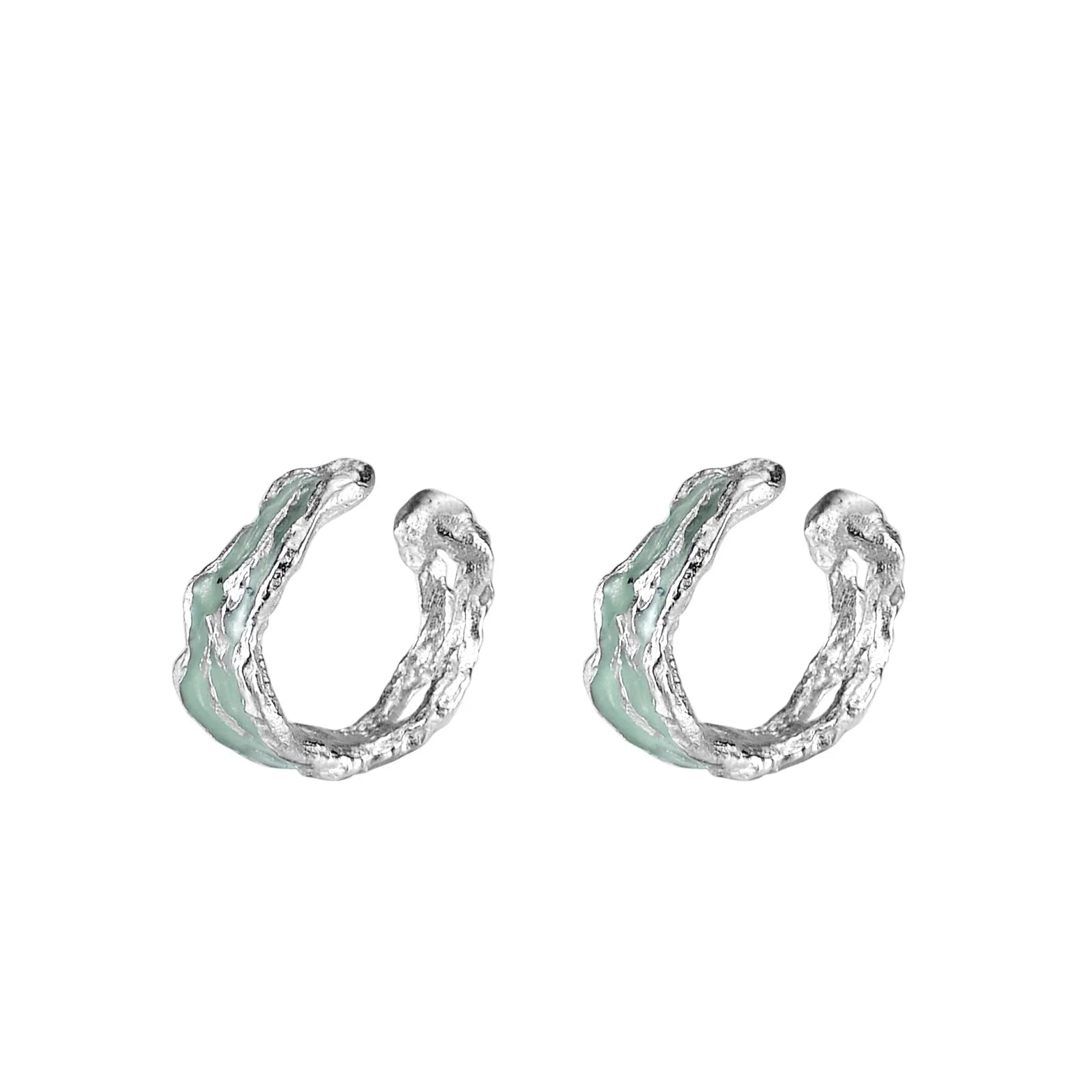 Emerald Turqois Ear Clips